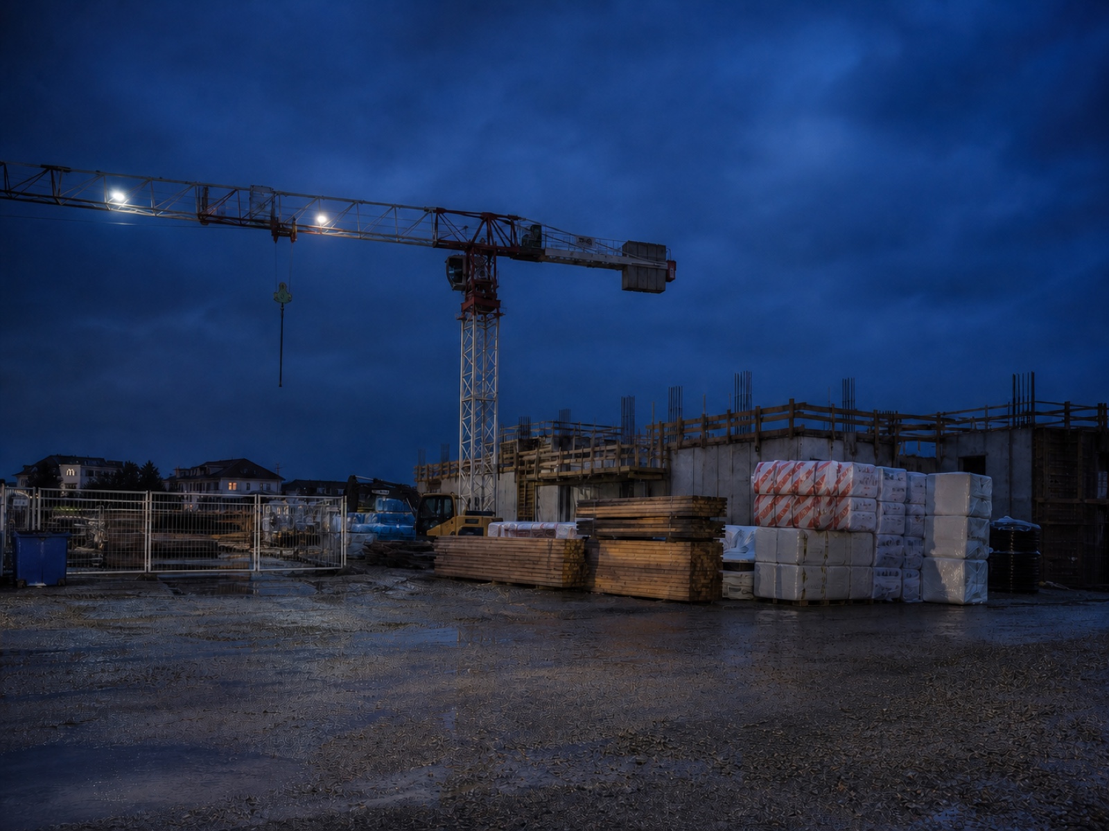 Chantier en cours sans dispositif de surveillance
