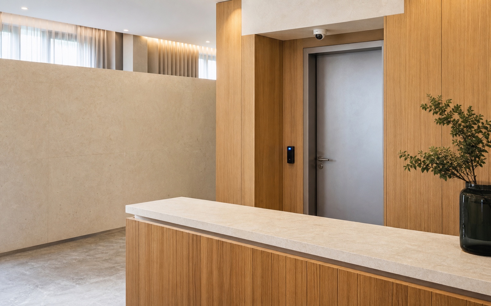 Cabinet de soins moderne, exemple de configuration pour local sensible