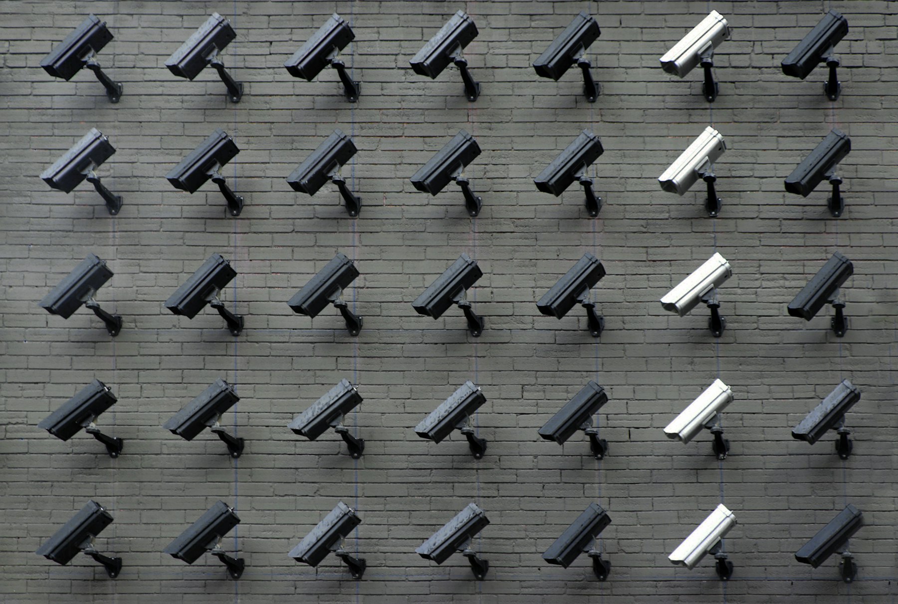 Mur de caméras de vidéosurveillance